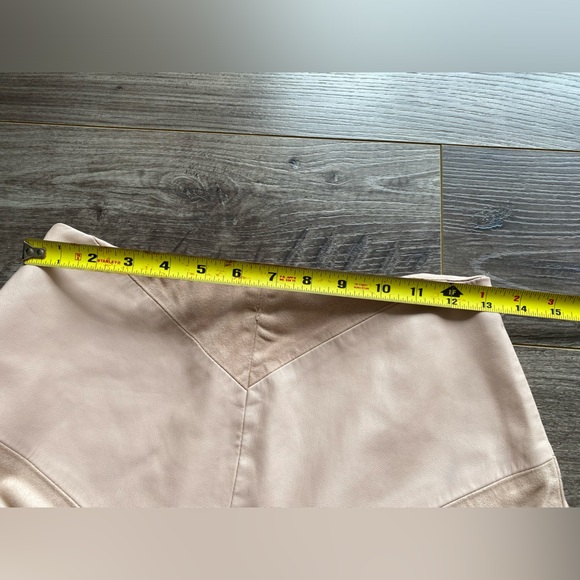 Zara two tone faux suede and leather mini skirt zip up in back - Picture 7 of 8